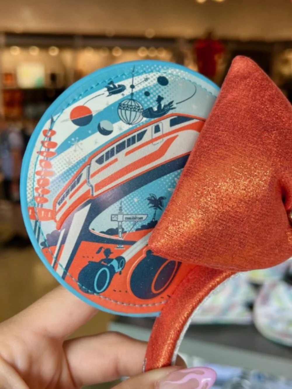 Disney Tomorrowland Ears Disney Parks Mickey Ears Minnie Bow Blue Orange
